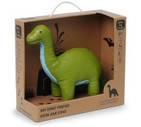 Little Big Friends Amis Dinos | Jouet Dinosaure sensoriel pour bébé en Cuir végan | Textures variées, Couleurs Vives, grelot Doux | Facile à Nettoyer | Hector Le Brachiosaure