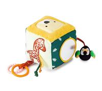 Little Big Friends Cube d’activités en Tissu pour bébé | Cube sensoriel Montessori Doux et coloré | Éveil Moteur et cognitif | Jungle