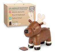 Little Big Friends Jouet Musical bébé | Peluche Musicale à Ficelle à Tirer | Jouet d’éveil Doux et Lavable dès la Naissance | Cadeau Naissance ou Cadeau de Noël bébé | Bruce l’Élan