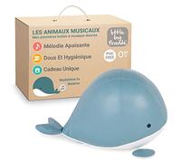 Little Big Friends Jouet Musical bébé | Peluche Musicale à Tirette Douce et Lavable | Compagnon sensoriel pour bébé et Tout-Petit | Cadeau Naissance ou baptême | Madelaine la Baleine