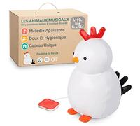 Little Big Friends Jouet Musical bébé | Peluche Musicale à Tirette Douce et Lavable | Compagnon sensoriel pour bébé et Tout-Petit | Paulette la Poule