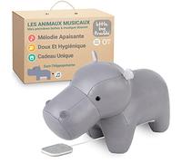 Little Big Friends Jouet Musical bébé | Peluche Musicale à Tirette Douce et Lavable | Compagnon sensoriel pour bébé et Tout-Petit | Sam l’Hippopotame