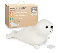 Little Big Friends Jouet musical bébé |Peluche musicale à tirette pour éveil sensoriel |Phoque en peluche douce et lavable pour bébé et tout-petit | Cadeau naissance fille ou garçon | Elliot le Phoque
