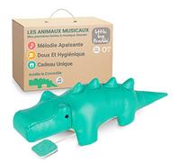 Little Big Friends Jouet Musical bébé | Peluche Musicale avec Ficelle à Tirer | Jouet d’éveil dès la Naissance | Peluche Douce et Facile à Nettoyer | Cadeau Naissance Original | Achille Le Crocodile