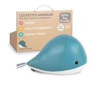 Little Big Friends Les Tiny Friends | Hochet Bébé Dès la Naissance en Forme d’Animal Mignon | Jouet d’Éveil Léger et Facile à Attraper | Facile à Nettoyer | Idée Cadeau Naissance| Madeleine la Baleine