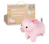 Les Tiny Friends de Little Big Friends Tiny Friends | Hochet Bébé | Animal Tout Doux | Facile à Nettoyer | Décoration Chambre Bébé | Léon le Cochon