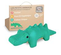 Little Big Friends Tiny Friends Peluche hochet Crocodile Achille pour bébé | Jouet d’éveil Doux, Portable et Facile à Nettoyer | Idéal pour câliner et décorer la Chambre | Achille Le Crocodile