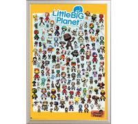 Little Big Planet - Poster - 3 - Characters + cadre amovible, Shinsuke® Maxi aluminium argenté, vitre acrylique