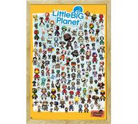 Little Big Planet - Poster - 3 - Characters + cadre amovible, Shinsuke® Maxi MDF hêtre, vitre acrylique