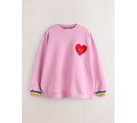 Little Bird by Jools Oliver Little Bird by Jools Oliver Baby Pink Oversized Crew Neck Sweatshirt