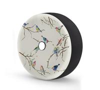 Little Bird Housse de pneu de secours avec trou de caméra de recul, oiseau sur branches, housse de pneu imperméable pour remorque, VUS, camion et de nombreux véhicules, 38,1 cm