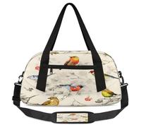 Little Birds Sac de sport léger pour filles et garçons, motif oiseau aquarelle, sac de sport pour enfants, petit sac de voyage, sac de danse, Petits oiseaux, 18.5L x 7.8W x 9.4H