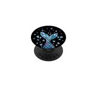 Little Black Mermaid Phone Grip Blue Purple Mermaid Scales PopSockets PopGrip Adhésif