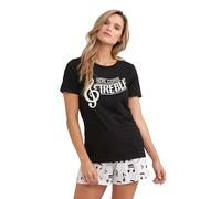 Little Blue House by Hatley Short Sleeve Pyjama Top Haut de Pijama, Here Comes Treble, X-Small Femme