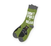 Little Blue House Men's Printed Crew Socks Chaussettes décontractées, Don't Poke The Bear, Taille Unique (Lot de 2) Homme