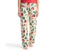 Little Blue House Women's Jersey Pants Pyjama Bottoms Bas, Ferme d'arbre de Noël, S Femme