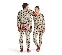 Little Blue House Unisex-Adults Union Suits Ensemble de Pijama, Black Bear, X-Large Mixte