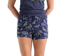Little Blue House Women's Sleep Shorts Pyjama Bottoms Bas de Pijama, Constellations animales, L Femme