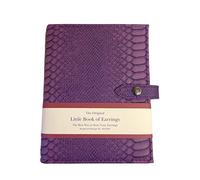 Little Book of Boucles d'oreilles - Solution de Stockage Earring - Mock Croc Pourpre