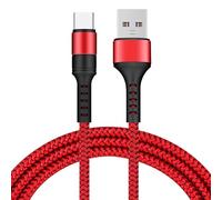 Cable Usb / Type-C Charge Rapide 3a Nylon Renforce Rouge 2m Pour Samsung A13 / A33 / A53 / S22 / S22 Plus / S22 Ultra Little Boutik®