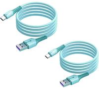 Cables X2 Usb-Type C Charge Rapide 3a Silicone Bleu 2m Pour Smartphone Xiaomi / Oppo / Vivo / Realme / Pixel Little Boutik®