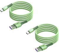 Cables X2 Usb-Type C Charge Rapide 3a Silicone Vert 2m Pour Samsung A13 / A33 / A53 / S22 / S22 Plus / S22 Ultra Little Boutik®