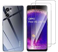 Coque Silicone Transparente + 2 Verres Trempes Pour Oppo Find X5 Lite