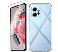 Little Boutik Coque Silicone Transparente + Vitre Protection Ecran pour Xiaomi Redmi Note 12 4G