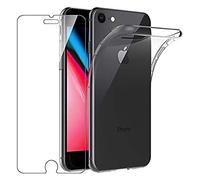 Little Boutik Coque Silicone + Vitre Protection Ecran pour Apple iPhone SE 2020