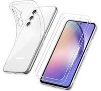 Little Boutik Coque Transparente pour Samsung Galaxy A54 5G (6,4") et 2 Verres Trempé Film Protection Ecran