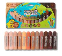 Little Brian Bâtons de peinture pour enfants - Lot de 12 couleurs assorties - Sans désordre, facile à nettoyer, action à séchage rapide, couleurs vives, multi-surfaces, torsion et peinture