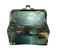 Little Bridge in The East Petit porte-monnaie rectangulaire pour femme avec serrure à baiser, format de poche, mini porte-monnaie pour femme