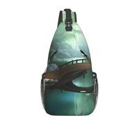 Little Bridge in the East Sac à bandoulière pour homme avec sangle réglable, adapté pour la randonnée en plein air ou les trajets quotidiens