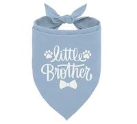 Little Brother Bandana pour chien de petite, moyenne et grande taille, bleu clair, cadeau pour amoureux des chiens, bandana amusant et mignon pour chien (A63)