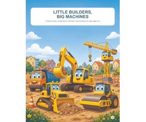 Little Builders, Big Machines: A Bold & Easy Construction Vehicles Coloring Book for Kids Ages 3-5