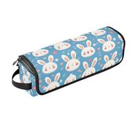 Little Bunny Face Sac de voyage pour outils à cheveux et tapis résistant à la chaleur avec fermeture éclair double couche pour fer à lisser, fer à friser, sèche-cheveux accessoire de voyage
