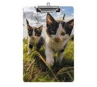 Little Cat on the Grass Porte-bloc pour bureau, maison, porte-bloc en acrylique A4 avec trous de suspension en acier inoxydable, porte-bloc durable pour notes, examens, partitions de musique 31,8 x