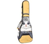 Little Clover Étui pour ukulélé de concert de 58,4 cm avec motif feuilles sur fond vert foncé, Multicolore 03., 25.9x9x3.1in/66x23x8cm, Organiseur de sac