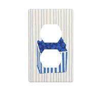 Little Crate of Blueberries Couvercle d'interrupteur décoratif 1 gang Plaque murale pour cuisine salle de bain Taille 7 x 11,4 cm