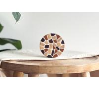 Little Creations mosaik - Lot de 4 dessous de verre - Kit de bricolage complet pour adultes - Dessous de verre en mosaïque créative - Dessous de verre polyvalents (sable/beige)