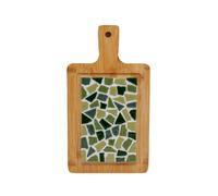 Little Creations Mosaik Mini planche de service verte | Kit de bricolage pour adultes | Créez votre propre plateau de service | 20 cm | Décoration DIY | Kit de bricolage pour adultes | Utilisation