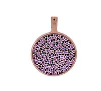 Little Creations mosaik Plateau de service rond - Kit de bricolage pour adultes - Créez votre propre plateau de service - 39 cm de long, 30 cm de large - Possibilités d'utilisation polyvalentes (rose)