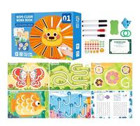 Little Curious Minds Cahier d'exercices de contrôle avec stylo, cahier de traçage effaçable, pratique éducative Scribblesmart interactif pour l'éducation de la petite enfance