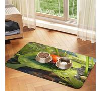 Little Cute Ladybug Tapis de nourriture pour animaux de compagnie 60 x 40 cm absorbant et antidérapant en cuir synthétique avec fond en caoutchouc à séchage rapide