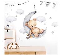 Little Deco DL871-4 Sticker mural pour chambre d'enfant Motif ours en peluche