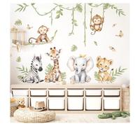 Little Deco Sticker mural animaux de safari girafe, lion éléphant DL5130 XL