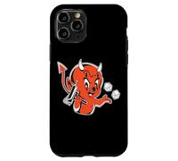 Little Devil jetant dés x Uzi Gun Cartoon Coque pour iPhone 11 Pro