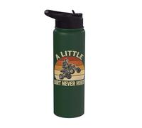 Little Dirt Never Hurt ATV Quad 4 roues hors route Stainless Steel Insulated Water Bottle