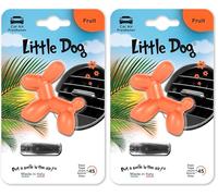 Little Dog LD008 Désodorisant 3D Animés Caractère, Rose, FRUIT (Lot de 2)