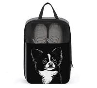Little Dog Sac à chaussures de golf noir et blanc pour voyage, usage quotidien, sac de rangement anti-poussière